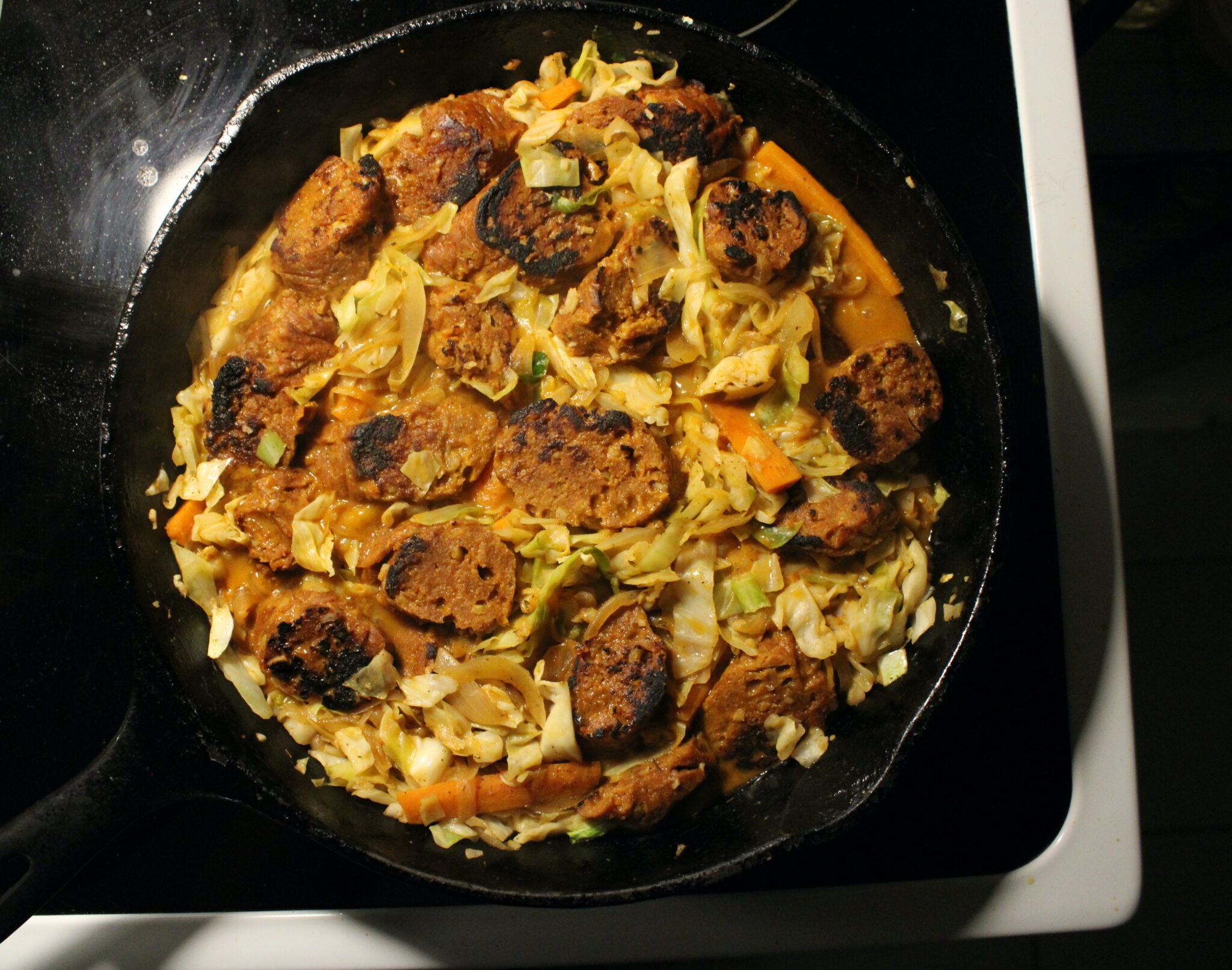 Vegan Kielbasa Cabbage Stew Hearty At Home Recipes