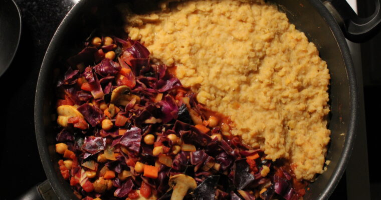 Curried Cabbage & Coconut Lentils