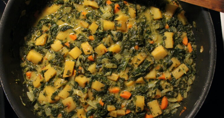 Rutabaga & Spinach Curry