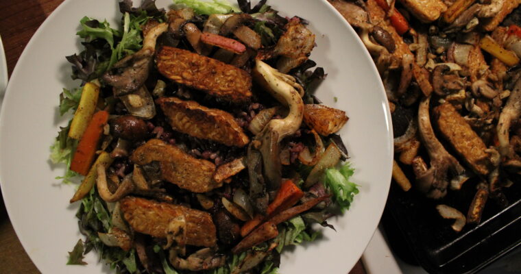 Roasted Oyster Mushroom & Veggie Plate