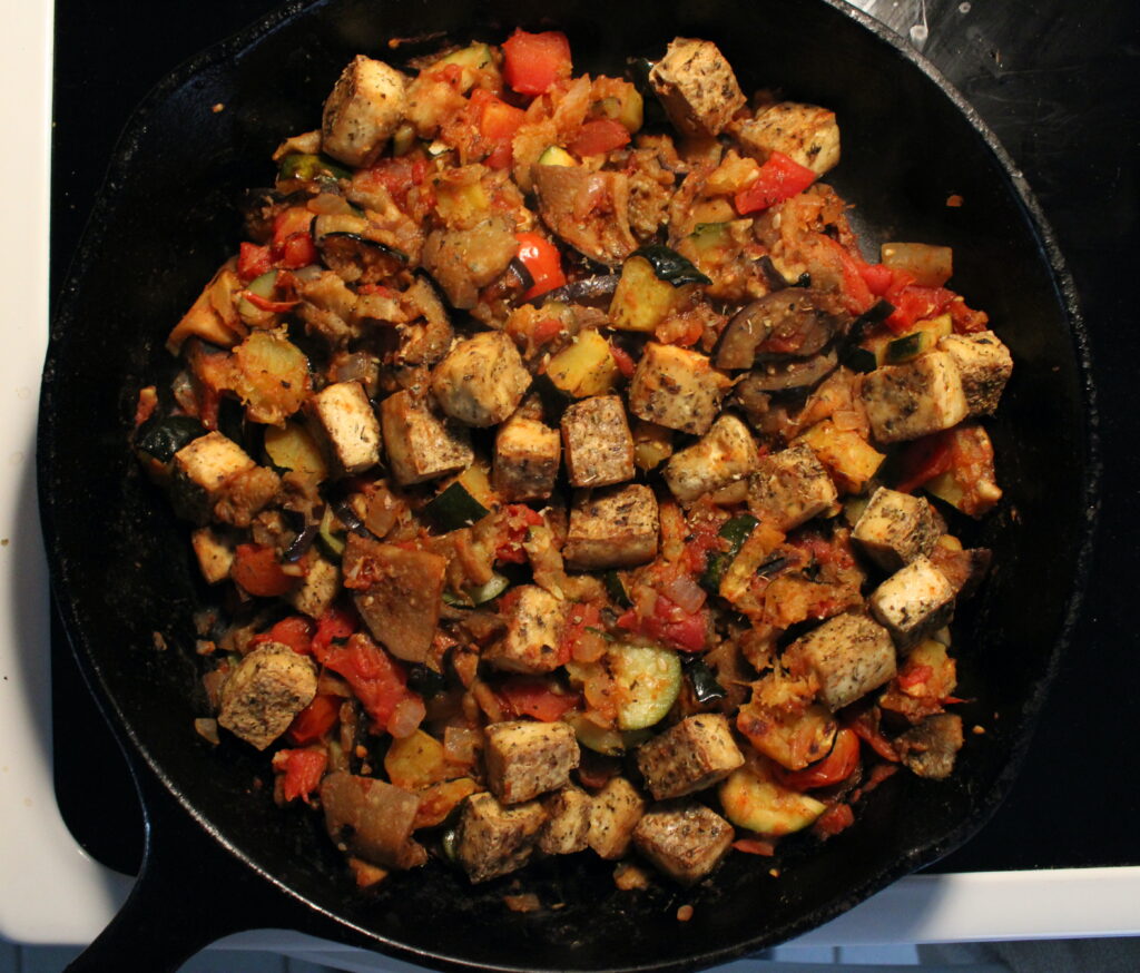 Acorn Squash &amp; Tofu Ratatouille - Hearty at Home Plant-Based