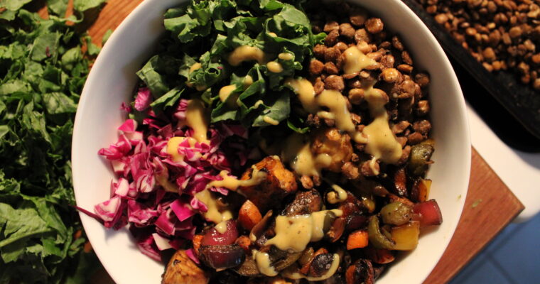 Roasted Lentil Balsamic Bowl