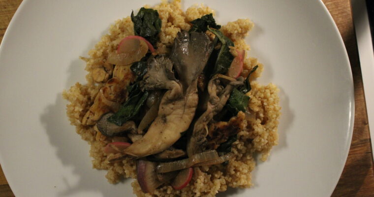 Oyster Mushrooms & Bulgur Wheat