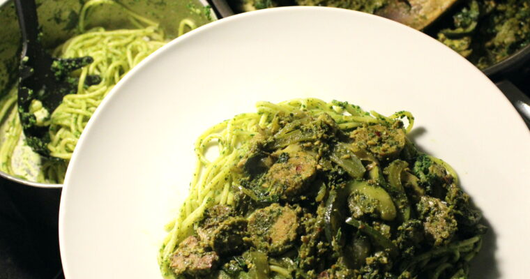 Pesto Sausage Pasta