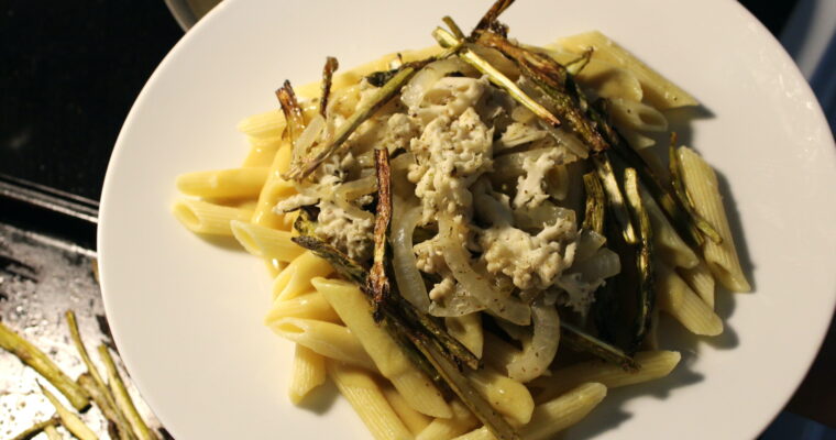 Creamy Comb tooth & Asparagus Pasta