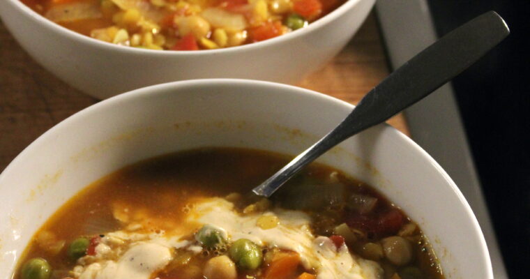 Moroccan Chickpea Lentil Soup