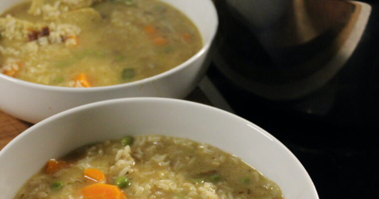 Hearty Chick’n & Rice Soup