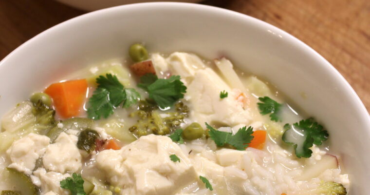 Coconut Tofu & Rice Soup